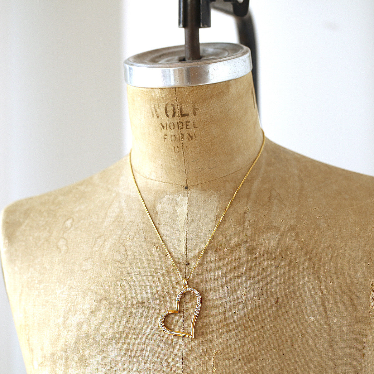 Large Heart Pendant Necklace with Premium CZ