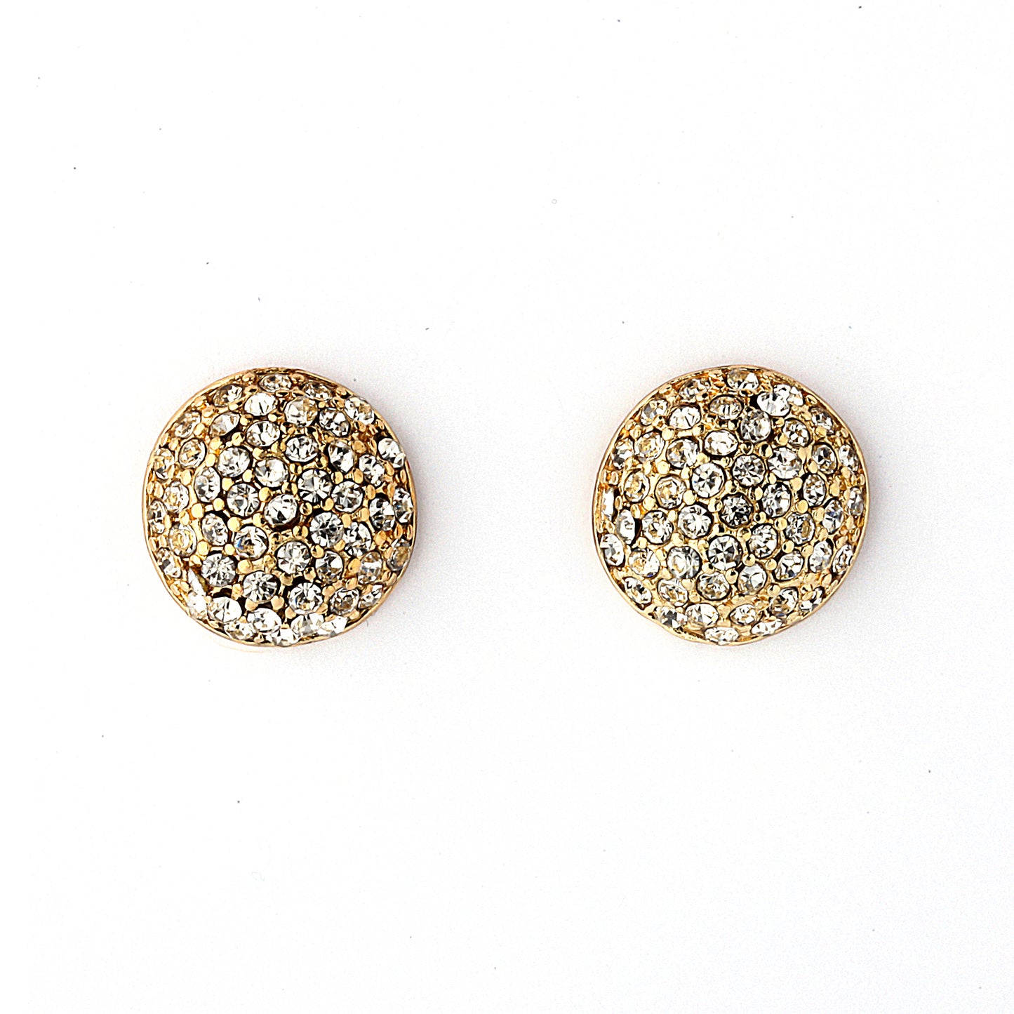 Pave CZ Dome Earrings - 14-kt Gold Filled