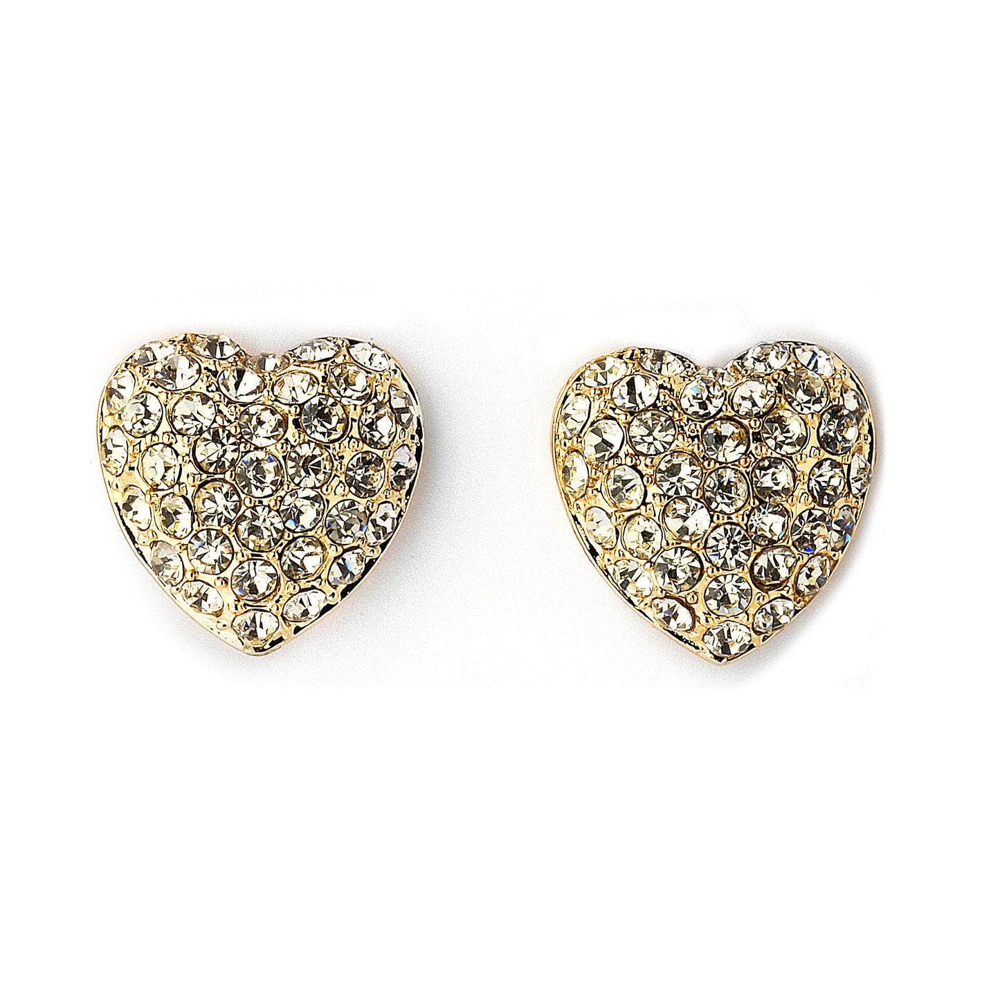 Pave CZ Heart Earrings - 14K Gold Filled