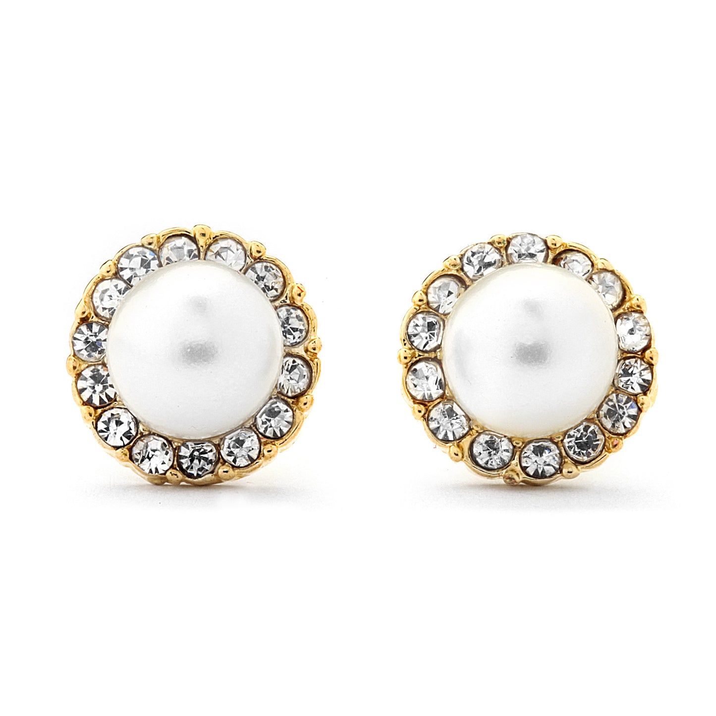 Pearl with Pave CZ Earrings - 14-kt Gold Filled