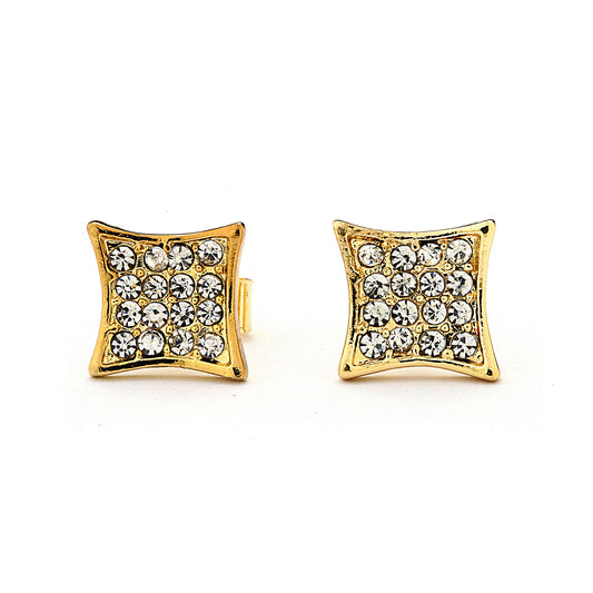 Pave CZ Shape Earrings 14-kt Gold Filled