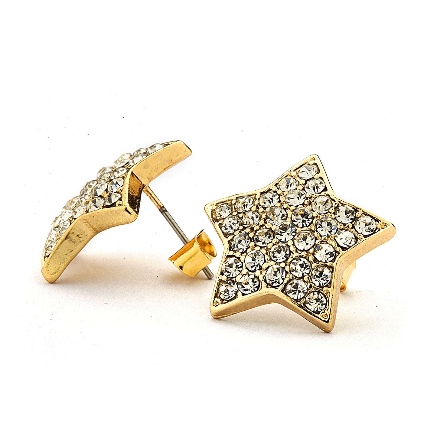 Pave CZ Star Earrings - 14K Gold Filled