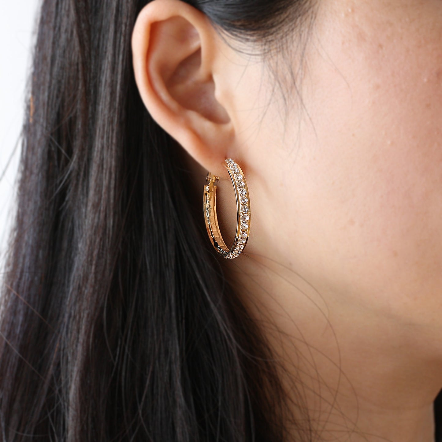 Premium Cubic Zirconia Hoop Earrings - 14K Gold Filled