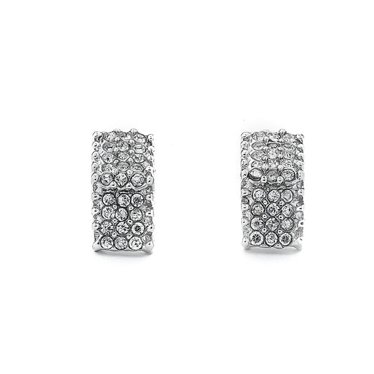 Pave CZ Rectangle Earrings