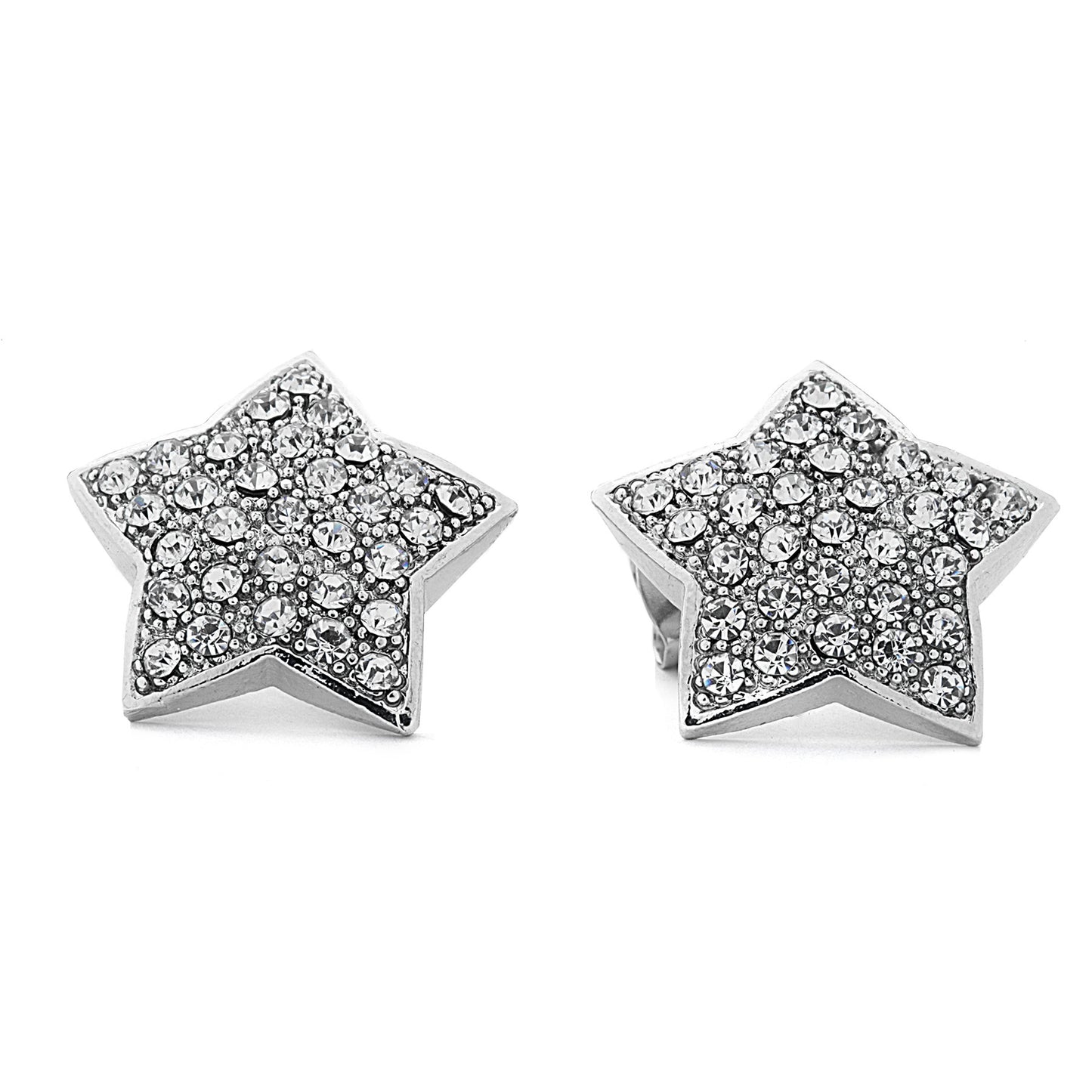 Pave CZ Star Earrings