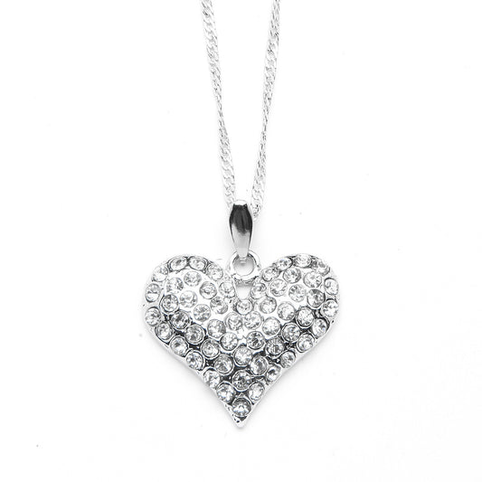 Heart Pendant Necklace with Premium CZ