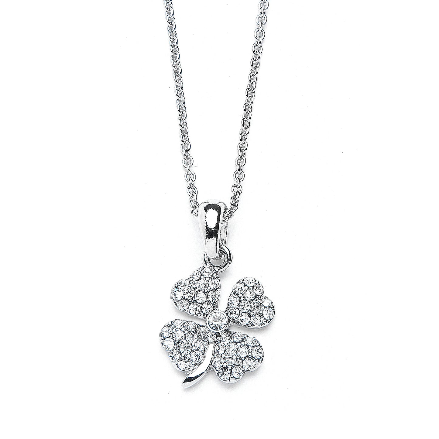 Small Clover Pendant Necklace with Premium CZ